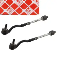 2x febi 31225 Spurstange Axialgelenk + Spurstangenkopf f&uuml;r BMW X3 E83 vorne