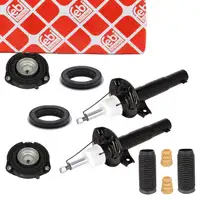 2x febi Sto&szlig;d&auml;mpfer + Staubschutz + Domlager f&uuml;r VW Golf 5 6 A3 8P Leon 1P Octavia 2 vorne