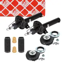 2x febi Sto&szlig;d&auml;mpfer + Staubschutz + Domlager f&uuml;r VW Golf 5 6 Passat B6 B7 Touran vorne