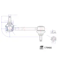 febi 179466 Koppelstange Stabilisator f&uuml;r TESLA Model X 5YJX Vorderachse 102739100B