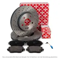 febi Bremsscheiben + Bel&auml;ge Sensor f&uuml;r MERCEDES E-Klasse W211 S211 E200 E200/220CDI vorne