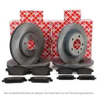 febi Bremsscheiben + Bel&auml;ge + Sensor f&uuml;r VW CALIFORNIA TRANSPORTER T4 vorne hinten