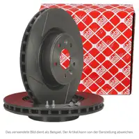 febi Brake Disc Set for PORSCHE Macan (95B) 2.0, 3.0 S / GTS, 3.6 Turbo (front)