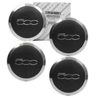 4x ORIGINAL FIAT Nabendeckel Felgendeckel &Oslash; 55mm 500 / 500C ab MJ 2007 51884863