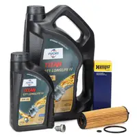 6L FUCHS TITAN 0W-20 Motoröl + HENGST Ölfilter für VW Golf 8 Passat Tiguan Touran 2.0 TDI