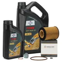 6L FUCHS TITAN GT1 FLEX C23 5W30 Motor&ouml;l + HIRSCHER &Ouml;lfilter f&uuml;r VW LT 1 28-35/40-55 2.4