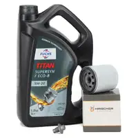 5L FUCHS TITAN SUPERSYN F ECO-B 5W20 Motor&ouml;l + HIRSCHER &Ouml;lfilter f&uuml;r FORD 1.0 EcoBoost