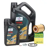 6L FUCHS TITAN GT1 FLEX 5 0W-20 Engine Oil + MANN Oil Filter for MERCEDES M270, M274, M260, M264