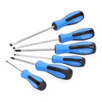 KS TOOLS Schraubendreher-Satz Kreuzschlitz PH Schlitzschraubendreher magnetisch 6-tlg