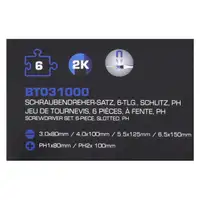 KS TOOLS Schraubendreher-Satz Kreuzschlitz PH Schlitzschraubendreher magnetisch 6-tlg