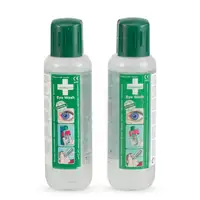 2x 500ml CEDERROTH Augensp&uuml;lflasche Augendusche Augensp&uuml;lung + Wandhalterung