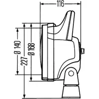 HELLA 1G4003470-001 HALOGEN H3 Arbeitsscheinwerfer Zusatzscheinwerfer 12/24V 35/70W IP5K4K