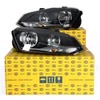 2x HELLA HALOGEN Scheinwerfer + Leuchtmittel f&uuml;r VW 5 6R 6C bis 04.2014 links + rechts