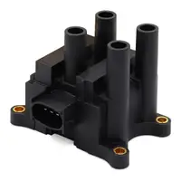 HELLA ignition coil + HERTH+BUSS wiring harness + 4x BOSCH spark plugs for FORD Fiesta 5 1.25 16V 1.3