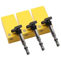 3x HELLA 5DA193175-901 Z&uuml;ndspule f&uuml;r VW Polo 9N Fox SEAT Ibiza 3 SKODA Fabia 1 2 1.2 54-60