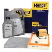 HENGST Filterset 3-tlg + 6L ORIGINAL 0W30 Motor&ouml;l f&uuml;r VW Golf 4 Bora 2.3 V5 2.8 VR6 3.2