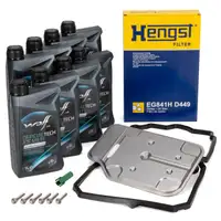 HENGST Getriebefilter Satz 7G-TRONIC 722.9 + 8L WOLF Getriebe&ouml;l f&uuml;r MERCEDES C-/E-Klasse