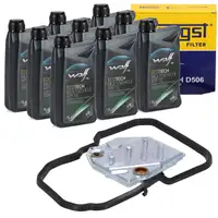 HENGST Getriebefilter Satz MB 722.5 + 10L WOLF Getriebe&ouml;l f&uuml;r MERCDES W124 W210 W126 W140