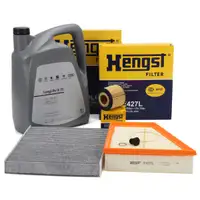 HENGST Filterset + 5L ORIGINAL 0W30 Motor&ouml;l f&uuml;r SEAT Ibiza 4 SKODA Fabia 2 Rapid 1.2