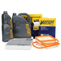 HENGST Filterset + 7L ORIGINAL 5W40 f&uuml;r MB 229.5 Motor&ouml;l MERCEDES W205 W213 10/C253 M276
