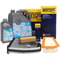 HENGST Filterset + 6L ORIGINAL 5W30 MB 229.51 Motor&ouml;l MERCEDES W204 S204 C180/200 CGI M271