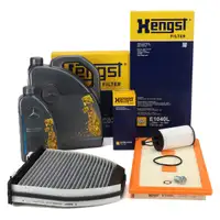 HENGST Filterset + 6L ORIGINAL 5W40 f&uuml;r MB 229.5 Motor&ouml;l MERCEDES W204 W212 X204 R231 M276