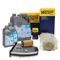 HENGST Filterset 3-tlg + 7L ORIGINAL 5W30 MB 229.51 Motor&ouml;l MERCEDES W204 W212 X204 OM651