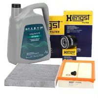 HENGST Filterset + 5L ORIGINAL 0W20 Motor&ouml;l f&uuml;r VW GOLF 7 8 Passat B8 A3 8V 8Y 1.0/1.5 TSI