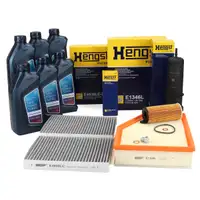 HENGST 4-Piece Filter Set + 6L ORIGINAL 5W30 Motor Oil for BMW G30, G31, G32, G11, G12, X5, G05, B47