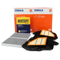HENGST Innenraum + 2x MAHLE Luftfilter f&uuml;r BMW 5er F10/11/07 550i 6er F12/13/06 650i N63