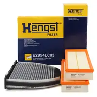 HENGST Innenraumfilter + 2x Luftfilter f&uuml;r MERCEDES W204 S204 W212 S212 C/A207 M272 M273