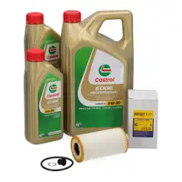 7L CASTROL EDGE 5W-30 LONGLIFE III Motor&ouml;l + HENGST &Ouml;lfilter f&uuml;r AUDI S4 S5 S6 S7 SQ5 TDI