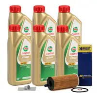 6L CASTROL EDGE 5W-30 M LL-04 Engine Oil + HENGST Oil Filter for BMW 1 Series, 3 Series, 5 Series, X3, X4, B47, B48