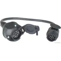 HERTH+BUSS Anh&auml;nger-Adapterkabel 13 auf WeSt PKW Adapter mit 50cm Verl&auml;ngerungskabel