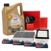 HERTH+BUSS Filterset + 4x DENSO Z&uuml;ndkerze + 5L TOTAL Motor&ouml;l f&uuml;r SMART ForFour 1.5 BRABUS