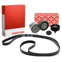 HERTH+BUSS Keilrippenriemen + febi Spanner + Rolle f&uuml;r AUDI A4 B7 A6 C6 2.4 2.8/3.2 FSI