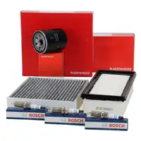 HERTH+BUSS JAKOPARTS Filterset + 3x BOSCH Z&uuml;ndkerze f&uuml;r MITSUBISHI Colt 6 1.1ab 07.2010