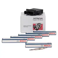 HITACHI ASTEMO Steuergerät Glühzeit + 6x BOSCH Glühkerze für BMW E46 E90-93 E60 E61 M57