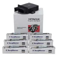 HITACHI ASTEMO Steuergerät Glühzeit + 6x BERU Glühkerze für BMW E46 E90-93 E60 E61 M57