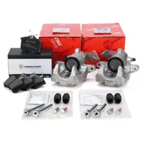 HIRSCHER Bremsbel&auml;ge + 2x TRW Bremssattel &Oslash; 38mm f&uuml;r VW Golf 4 Polo 8L1 Ibiza Fabia hinten
