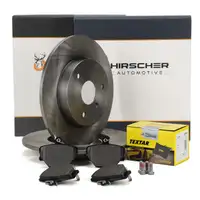 HIRSCHER Bremsscheiben + TEXTAR Bremsbel&auml;ge f&uuml;r SMART ForTwo Cabrio Coupe 451 vorne