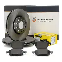 HIRSCHER Bremsscheiben + TEXTAR Bremsbel&auml;ge f&uuml;r VW Passat B5 AUDI A4 B5 vorne