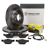 HIRSCHER Bremsscheiben + TEXTAR Bremsbel&auml;ge + Sensor f&uuml;r BMW E81 E87 bis 02.2010 hinten