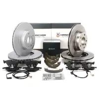 HIRSCHER Bremsscheiben Bel&auml;ge Sensor Bremsbacken f&uuml;r BMW 325i bis 03.2010 vorne hinten