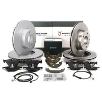 HIRSCHER Bremsscheiben Bel&auml;ge Sensor Bremsbacken f&uuml;r BMW 325i 03.10-04.11 vorne hinten