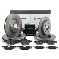 HIRSCHER Bremsen Set Bremsscheiben + Bremsbel&auml;ge f&uuml;r FORD Focus 3 MK3 vorne + hinten