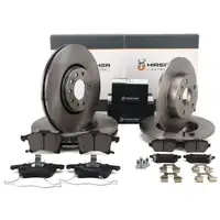 HIRSCHER Bremsscheiben + Bel&auml;ge f&uuml;r OPEL Astra H Meriva A B Zafira B 5-Loch vorne + hinten