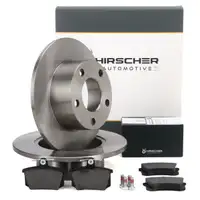 HIRSCHER Bremsen Set Bremsscheiben + Bremsbel&auml;ge f&uuml;r AUDI 100 A6 4F C4 hinten