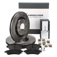 HIRSCHER Bremsscheiben + Bremsbel&auml;ge f&uuml;r PSA C2 C3 C4 206 207 208 301 OPEL Corsa F vorne