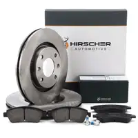 HIRSCHER Bremsscheiben + Bel&auml;ge f&uuml;r PSA C2 C3 C4 DS3 Xsara 206 207 208 OPEL Corsa F vorne